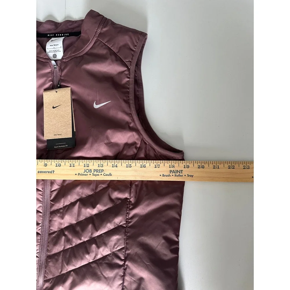Nike Tempo Repel Running Vest Womens Large Mauve Purple Synthetic Fill Puffer L
